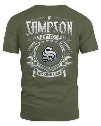 SAMPSON AP81-K4-626 - Personalized Ahmed Quote Apparel “If Ahmed Can't Fix It, No One Can” - Unisex Standard T-Shirt - Military Green