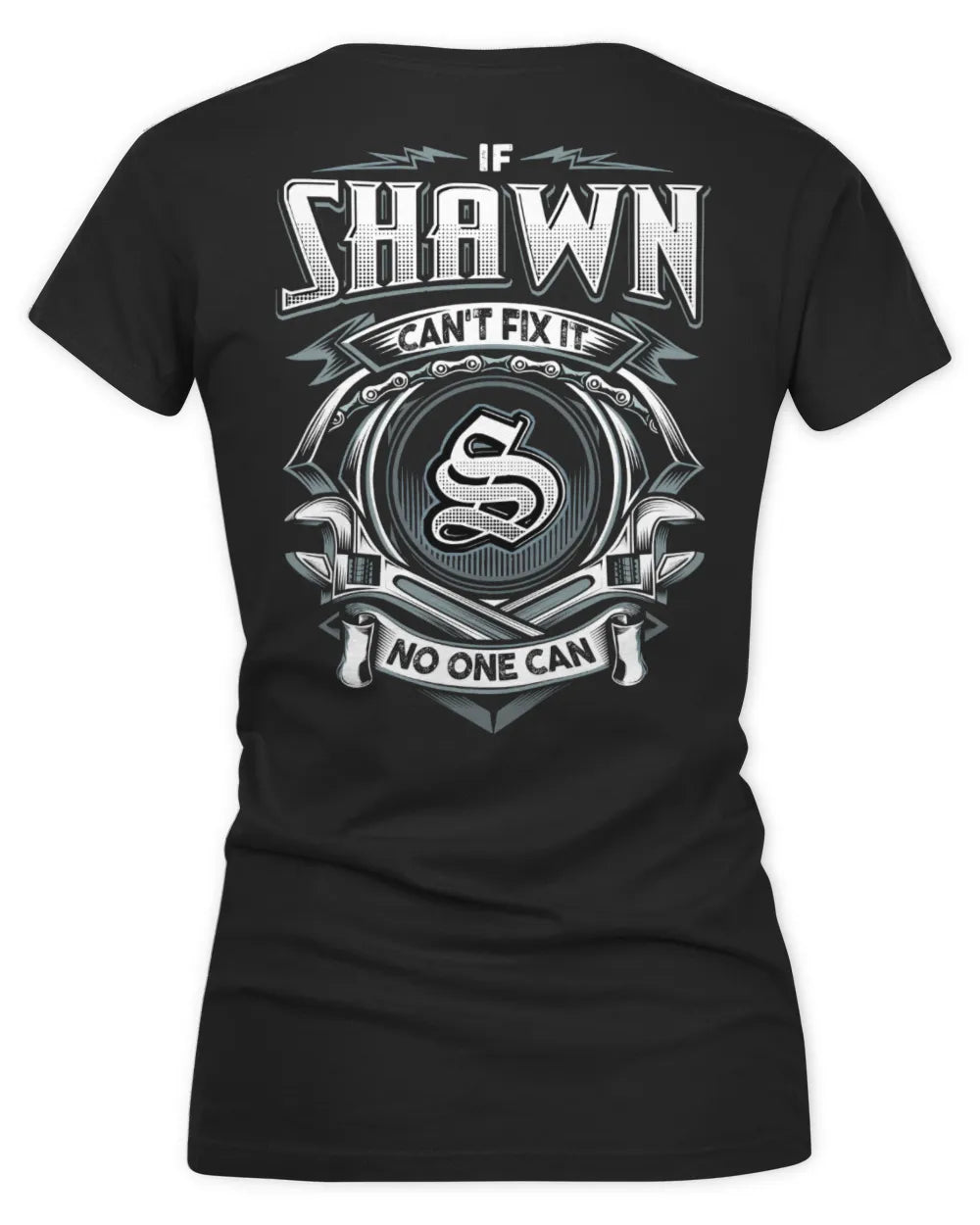 SHAWN AP81-K4-626 - Personalized Ahmed Quote Apparel “If Ahmed Can't Fix It, No One Can” - Women's V-Neck T-Shirt - Black