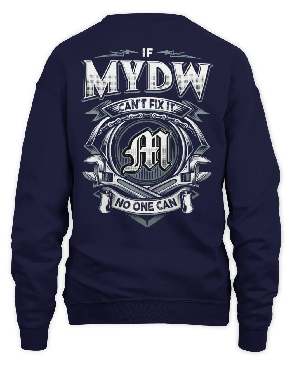 MYDW AP81-K4-626 - Personalized Ahmed Quote Apparel “If Ahmed Can't Fix It, No One Can” - Unisex Sweatshirt - Navy