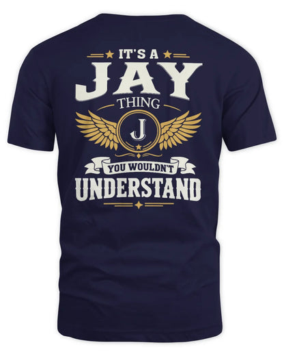 JAY KT06-M008 It’s a [NAME] Thing – You Wouldn’t Understand | Personalized Vintage T-Shirt - Unisex Standard T-Shirt - Navy