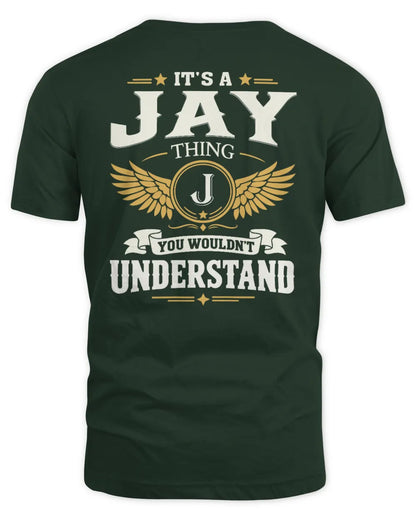 JAY KT06-M008 It’s a [NAME] Thing – You Wouldn’t Understand | Personalized Vintage T-Shirt - Unisex Standard T-Shirt - Forest Green