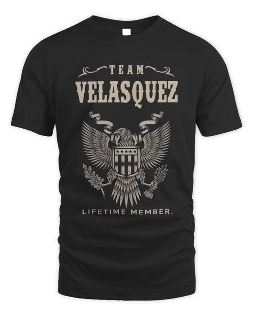 VELASQUEZ TP06-K82 – Personalized Classic Style Apparel “Team NAME Lifetime Member”