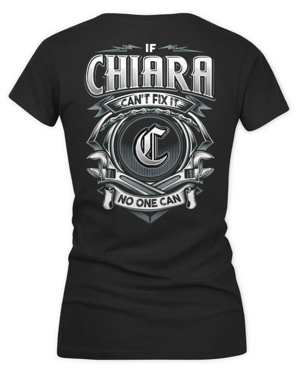 CHIARA AP81-K4-626 - Personalized Ahmed Quote Apparel “If Ahmed Can't Fix It, No One Can” - Women's V-Neck T-Shirt - Black