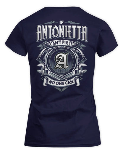 ANTONIETTA AP81-K4-626 - Personalized Ahmed Quote Apparel “If Ahmed Can't Fix It, No One Can” - Women's Standard T-Shirt - Navy