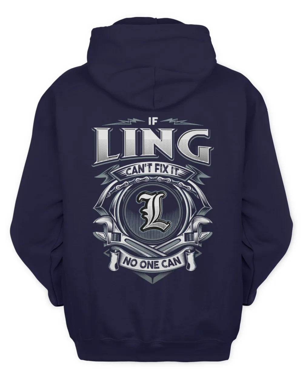 LING AP81-K4-626 - Personalized Ahmed Quote Apparel “If Ahmed Can't Fix It, No One Can” - Unisex Hoodie - Navy