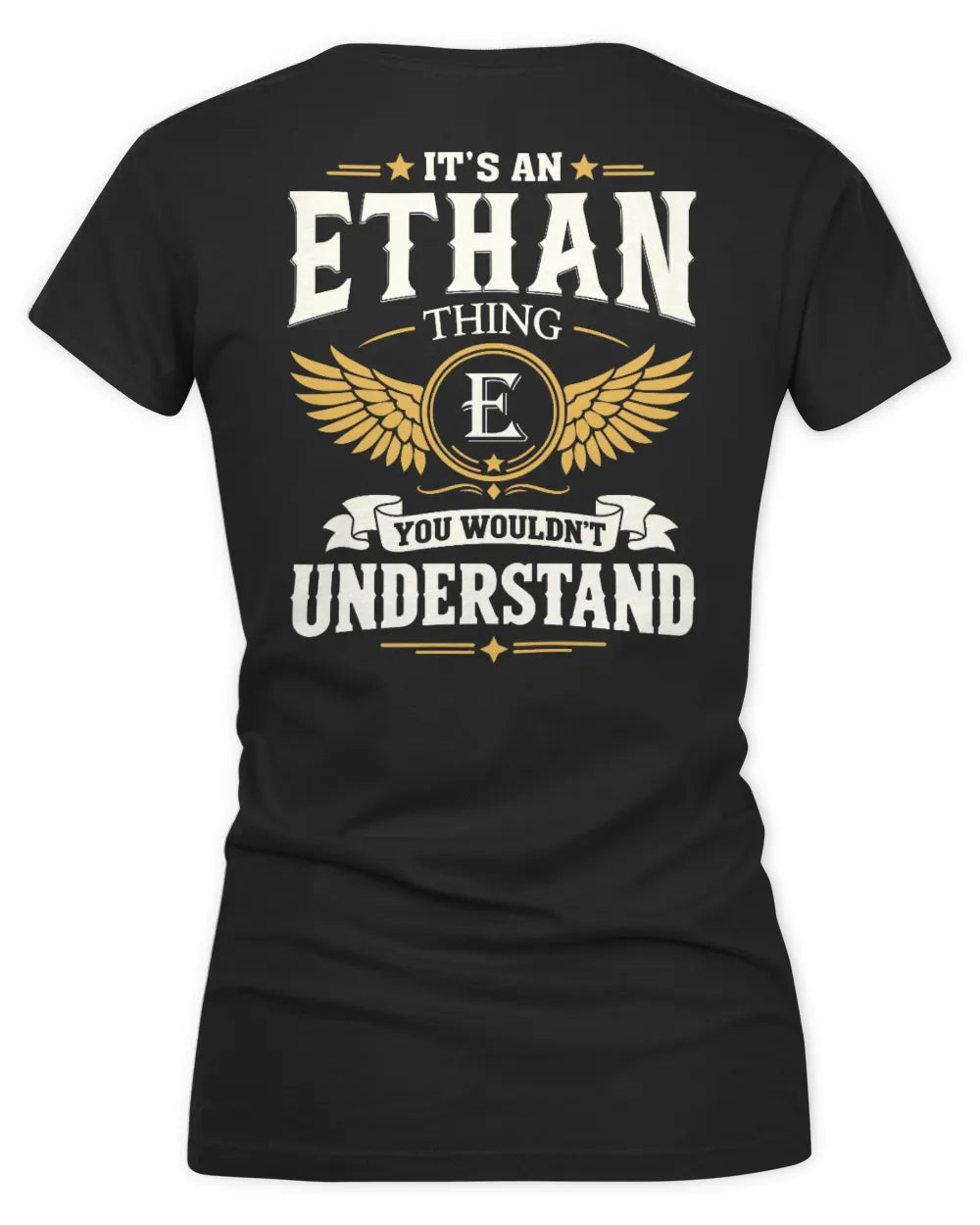 ETHAN KT06-M008 It’s a [NAME] Thing – You Wouldn’t Understand | Personalized Vintage T-Shirt - Women's V-Neck T-Shirt - Black