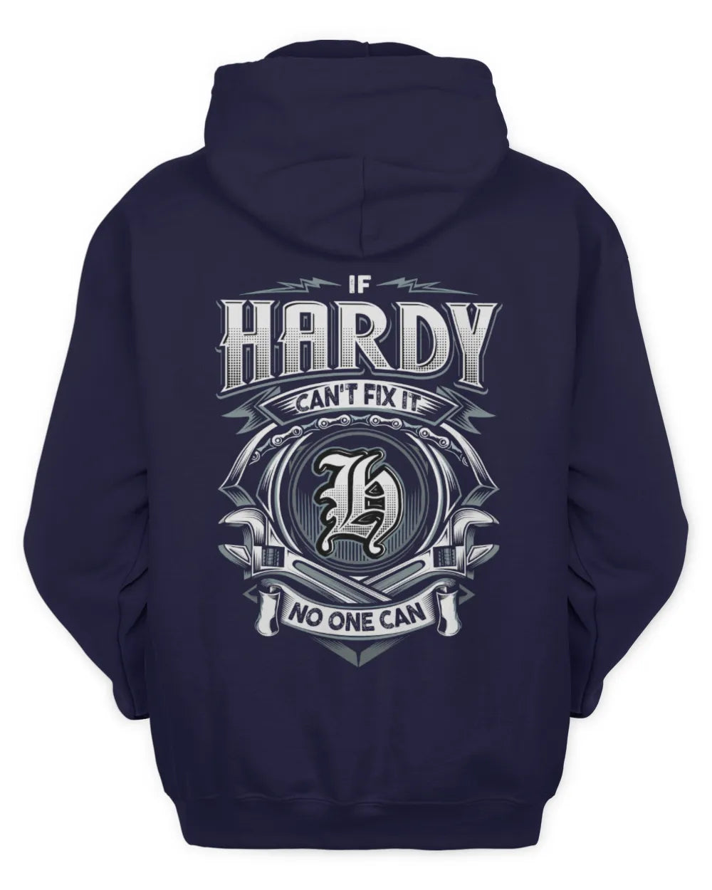 HARDY AP81-K4-626 - Personalized Ahmed Quote Apparel “If Ahmed Can't Fix It, No One Can” - Unisex Hoodie - Navy