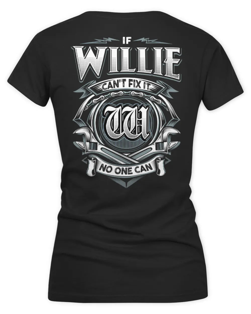 WILLIE AP81-K4-626 - Personalized Ahmed Quote Apparel “If Ahmed Can't Fix It, No One Can” - Women's V-Neck T-Shirt - Black