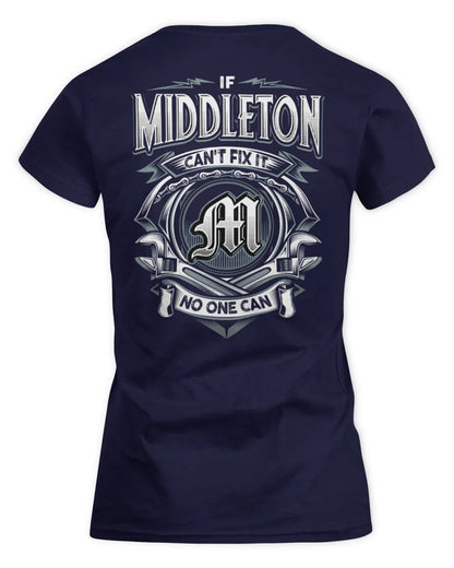 MIDDLETON AP81-K4-626 - Personalized Ahmed Quote Apparel “If Ahmed Can't Fix It, No One Can” - Women's Standard T-Shirt - Navy