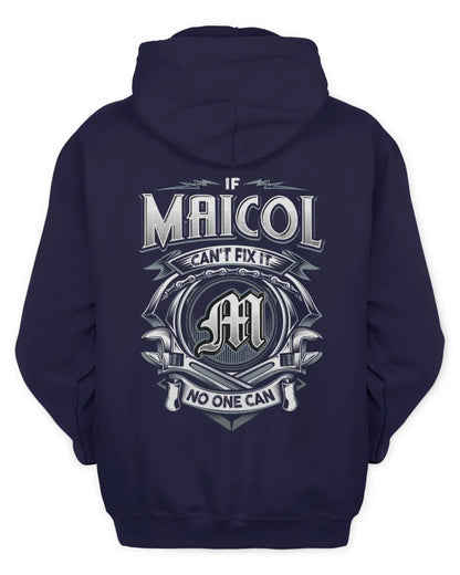 MAICOL AP81-K4-626 - Personalized Ahmed Quote Apparel “If Ahmed Can't Fix It, No One Can” - Unisex Hoodie - Navy