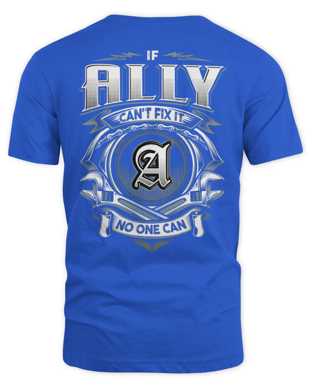 ALLY AP81-K4-626 - Personalized Ahmed Quote Apparel “If Ahmed Can't Fix It, No One Can” - Unisex Standard T-Shirt - Royal