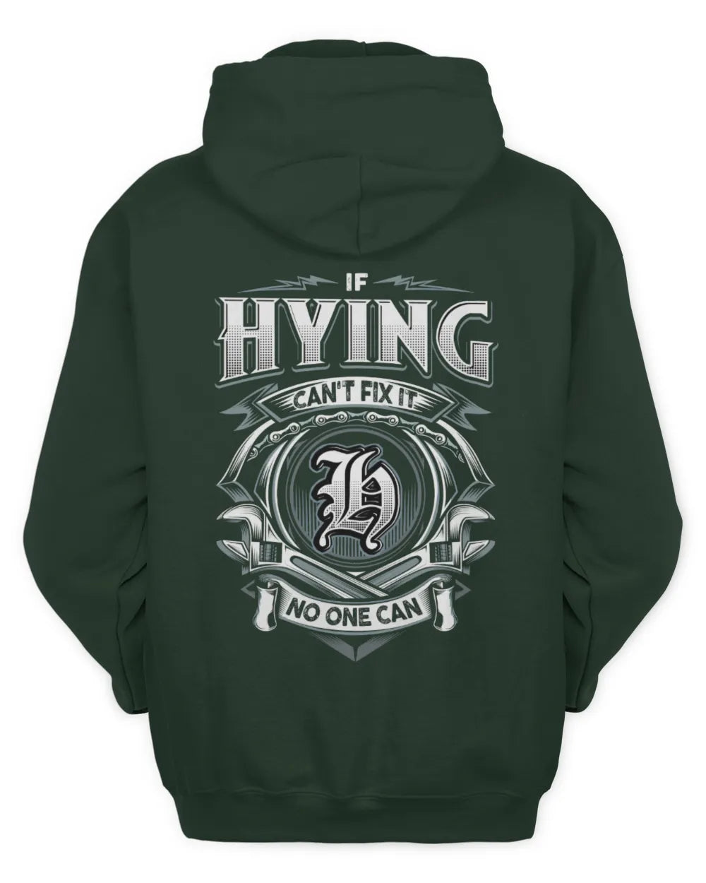 HYING AP81-K4-626 - Personalized Ahmed Quote Apparel “If Ahmed Can't Fix It, No One Can” - Unisex Hoodie - Forest Green