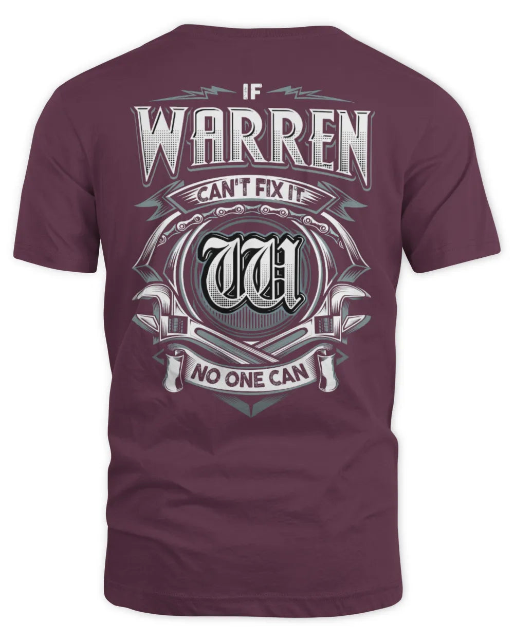 WARREN AP81-K4-626 - Personalized Ahmed Quote Apparel “If Ahmed Can't Fix It, No One Can” - Unisex Standard T-Shirt - Maroon