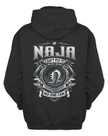 NAJA AP81-K4-626 - Personalized Ahmed Quote Apparel “If Ahmed Can't Fix It, No One Can” - Unisex Hoodie - Black