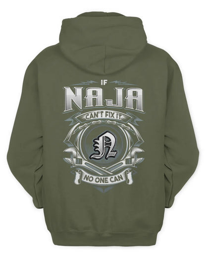 NAJA AP81-K4-626 - Personalized Ahmed Quote Apparel “If Ahmed Can't Fix It, No One Can” - Unisex Hoodie - Military Green