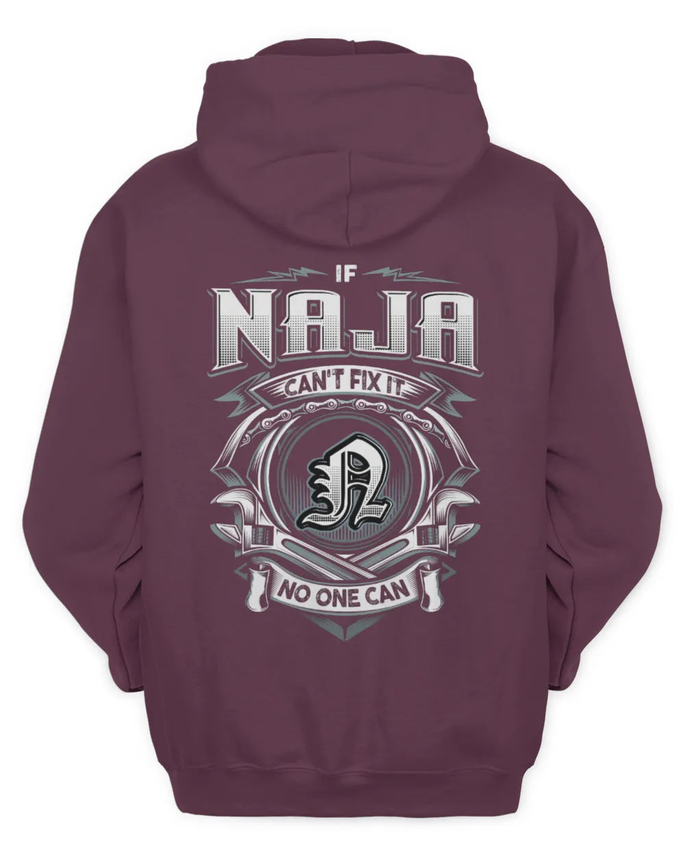 NAJA AP81-K4-626 - Personalized Ahmed Quote Apparel “If Ahmed Can't Fix It, No One Can” - Unisex Hoodie - Maroon