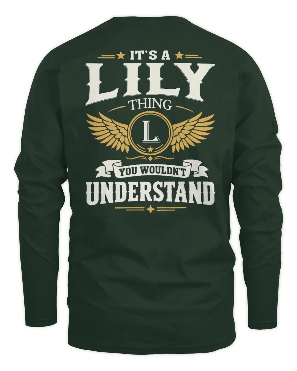 LILY KT06-M008 It’s a [NAME] Thing – You Wouldn’t Understand | Personalized Vintage T-Shirt - Men's Long Sleeved T-Shirt - Forest Green