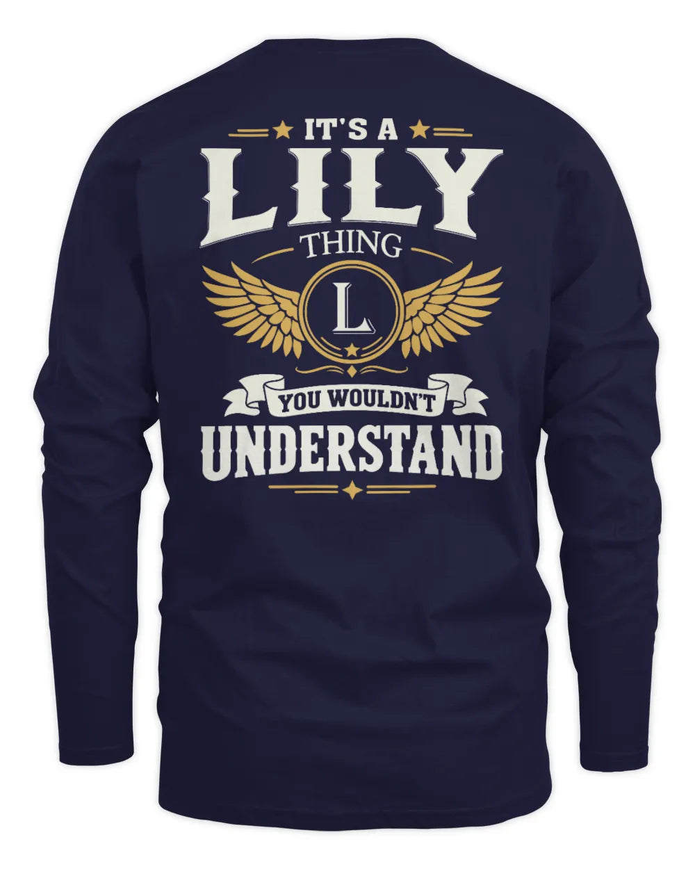 LILY KT06-M008 It’s a [NAME] Thing – You Wouldn’t Understand | Personalized Vintage T-Shirt - Men's Long Sleeved T-Shirt - Navy