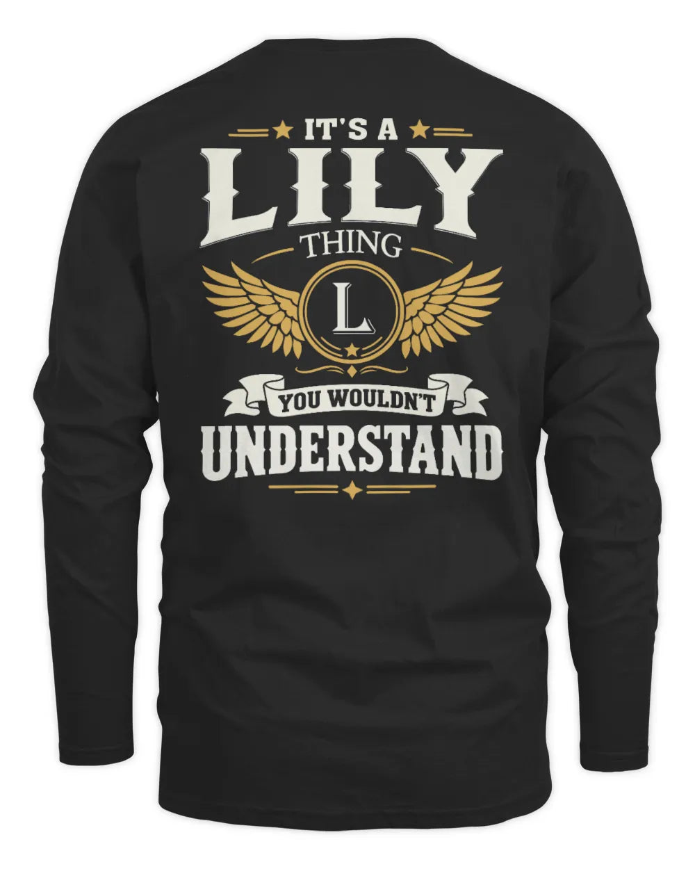 LILY KT06-M008 It’s a [NAME] Thing – You Wouldn’t Understand | Personalized Vintage T-Shirt - Men's Long Sleeved T-Shirt - Black