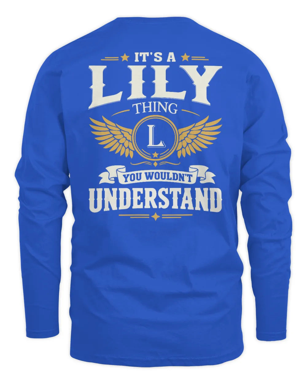 LILY KT06-M008 It’s a [NAME] Thing – You Wouldn’t Understand | Personalized Vintage T-Shirt - Men's Long Sleeved T-Shirt - Royal