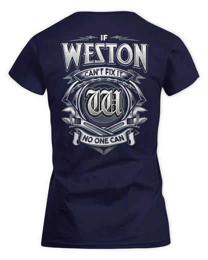 WESTON AP81-K4-626 - Personalized Ahmed Quote Apparel “If Ahmed Can't Fix It, No One Can” - Women's Standard T-Shirt - Navy