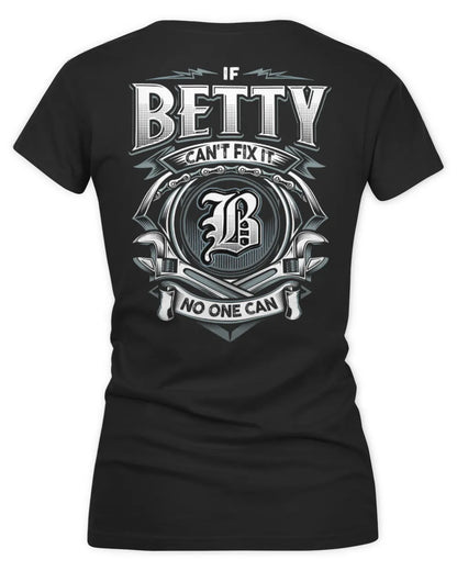BETTY AP81-K4-626 - Personalized Ahmed Quote Apparel “If Ahmed Can't Fix It, No One Can” - Women's V-Neck T-Shirt - Black