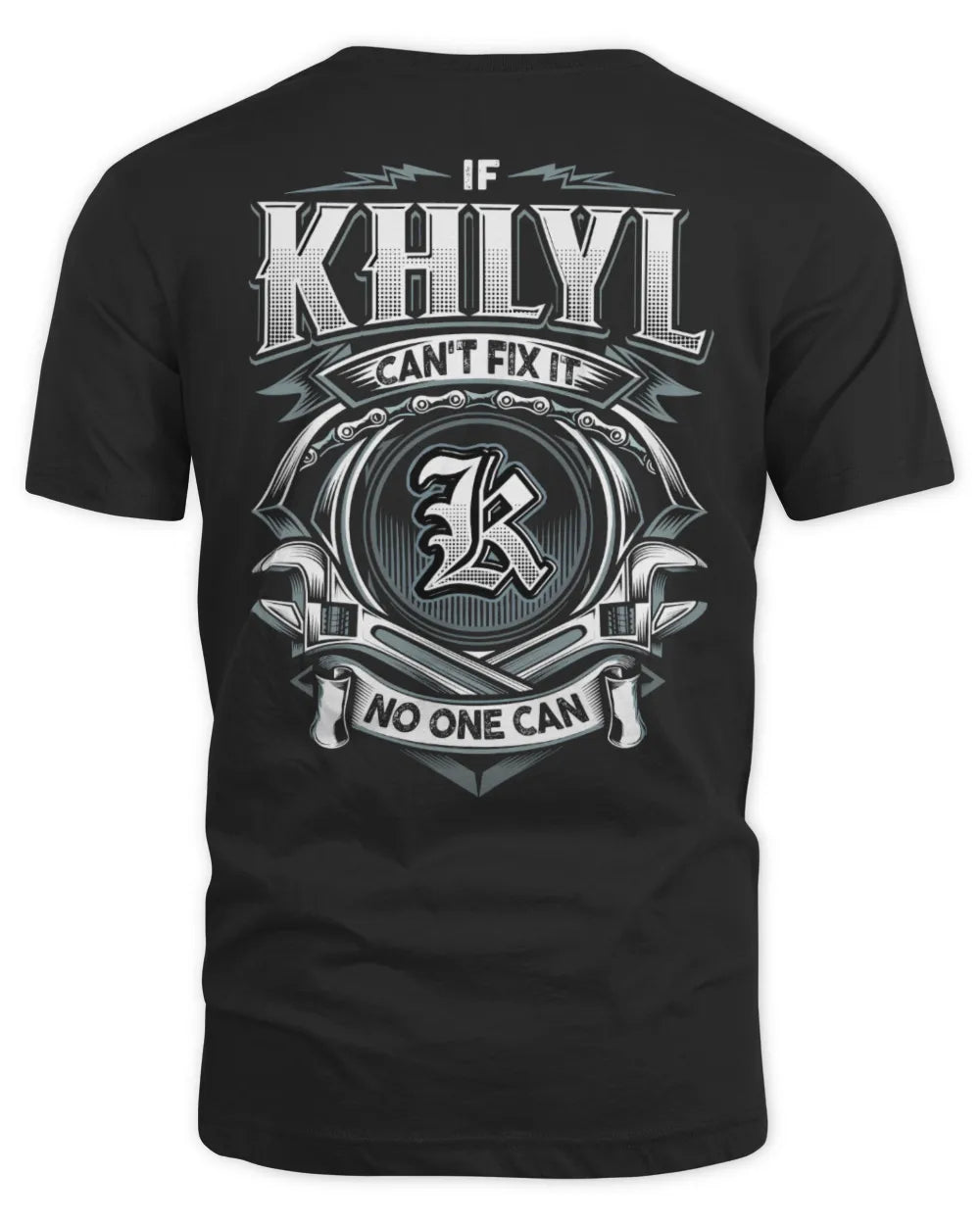 KHLYL AP81-K4-626 - Personalized Ahmed Quote Apparel “If Ahmed Can't Fix It, No One Can” - Unisex Standard T-Shirt - Black