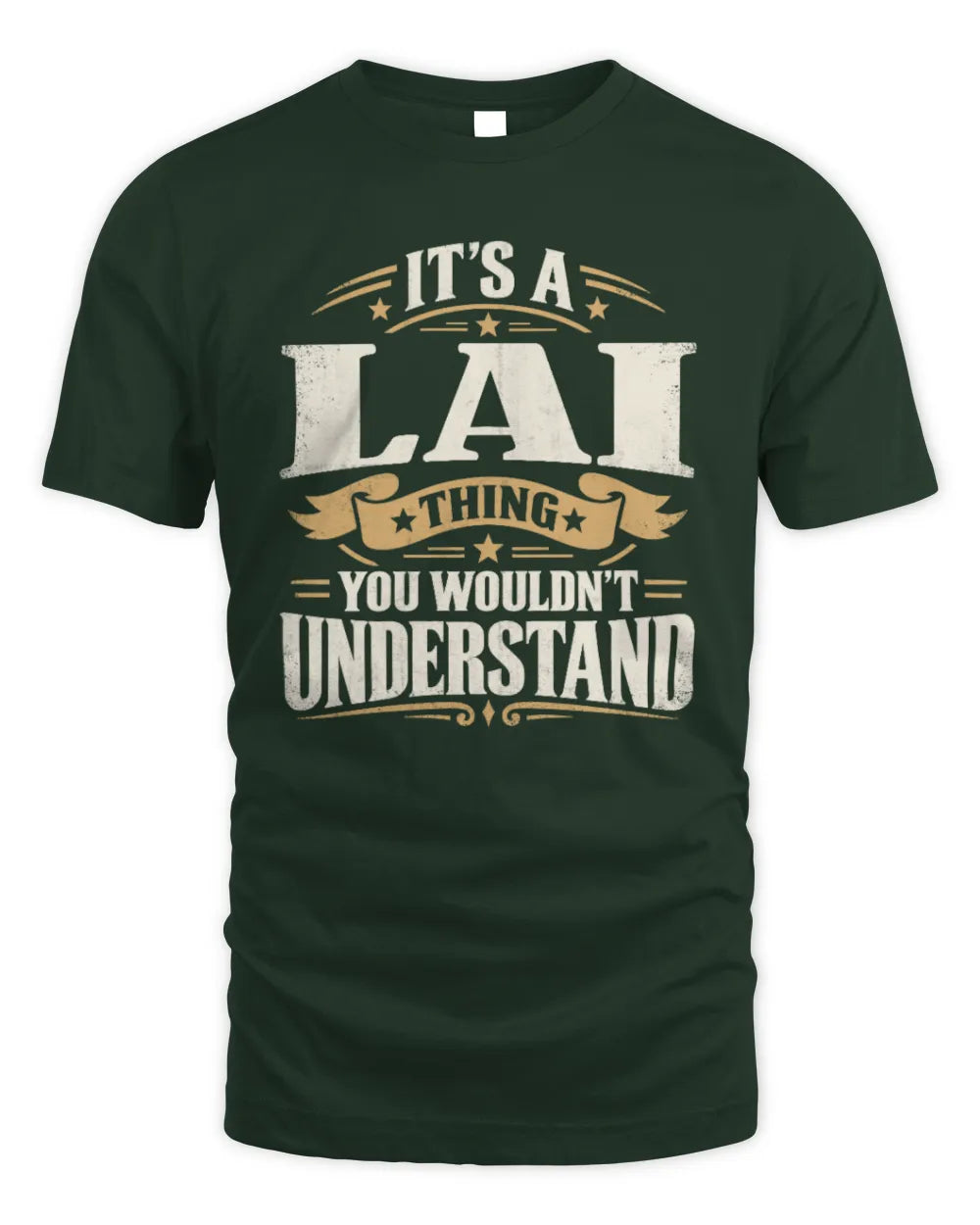 LAI P08 TH51 - Personalized “It’s a/an [NAME] Thing – You Wouldn’t Understand” Shirt - Unisex Standard T-Shirt - Forest Green