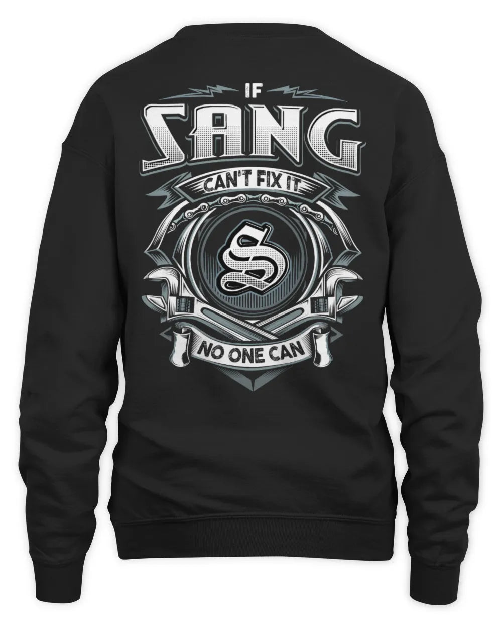 SANG AP81-K4-626 - Personalized Ahmed Quote Apparel “If Ahmed Can't Fix It, No One Can” - Unisex Sweatshirt - Black