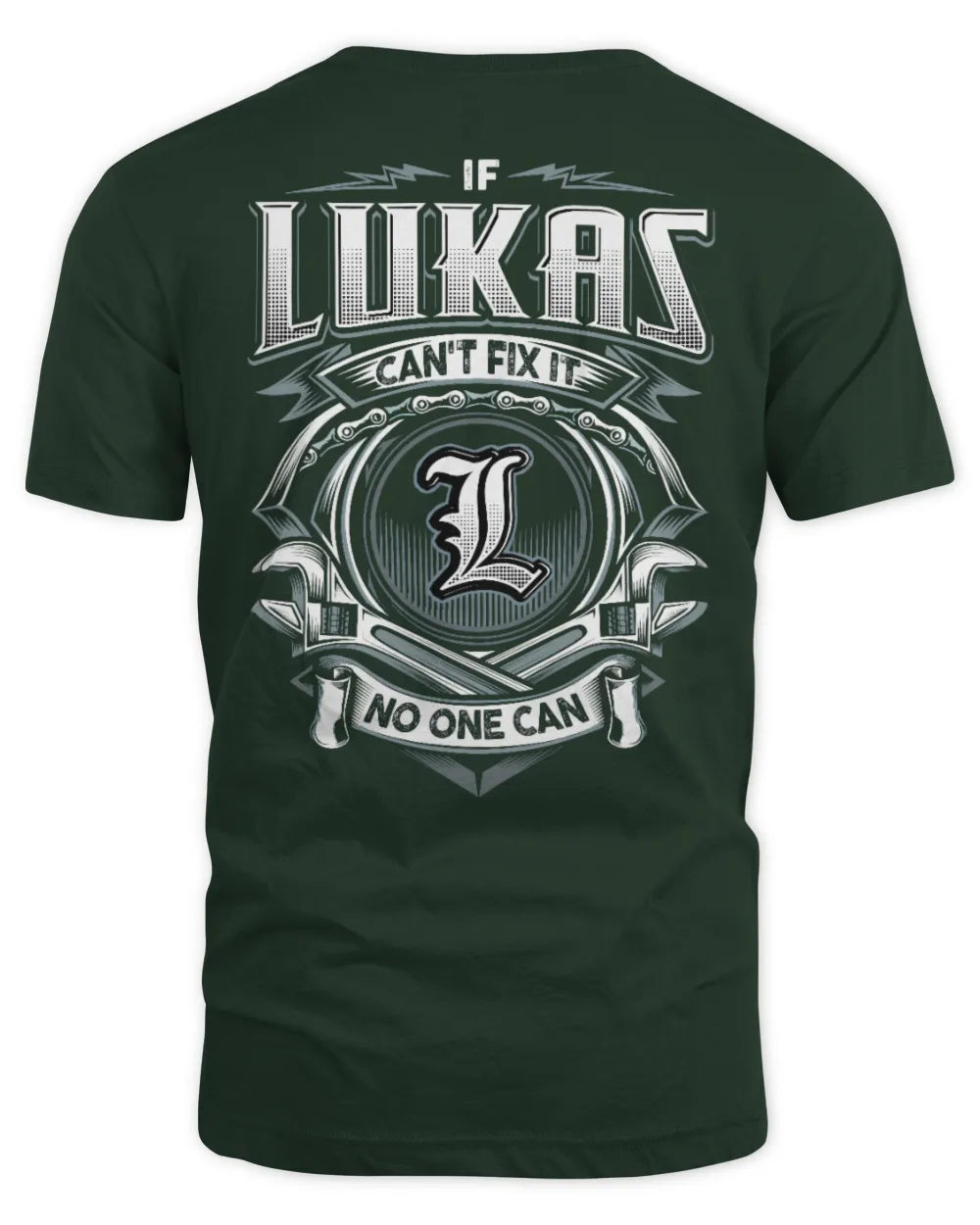 LUKAS AP81-K4-626 - Personalized Ahmed Quote Apparel “If Ahmed Can't Fix It, No One Can” - Unisex Standard T-Shirt - Forest Green