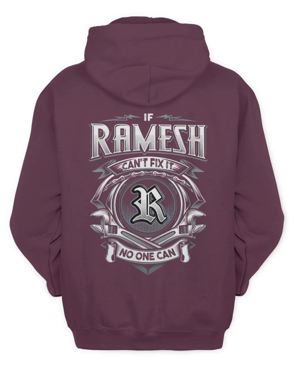 RAMESH AP81-K4-626 - Personalized Ahmed Quote Apparel “If Ahmed Can't Fix It, No One Can” - Unisex Hoodie - Maroon