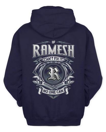 RAMESH AP81-K4-626 - Personalized Ahmed Quote Apparel “If Ahmed Can't Fix It, No One Can” - Unisex Hoodie - Navy