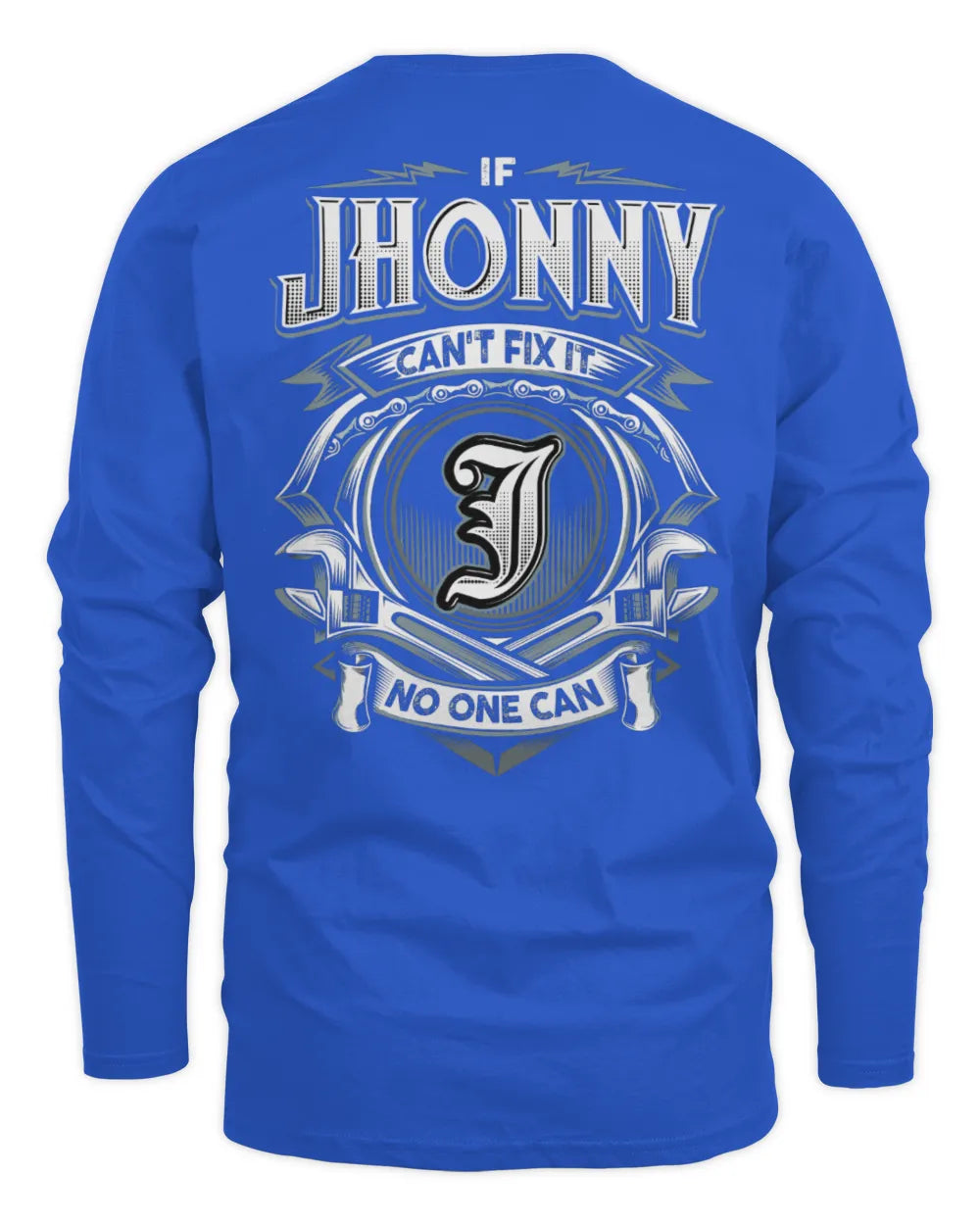 JHONNY AP81-K4-626 - Personalized Ahmed Quote Apparel “If Ahmed Can't Fix It, No One Can” - Men's Long Sleeved T-Shirt - Royal