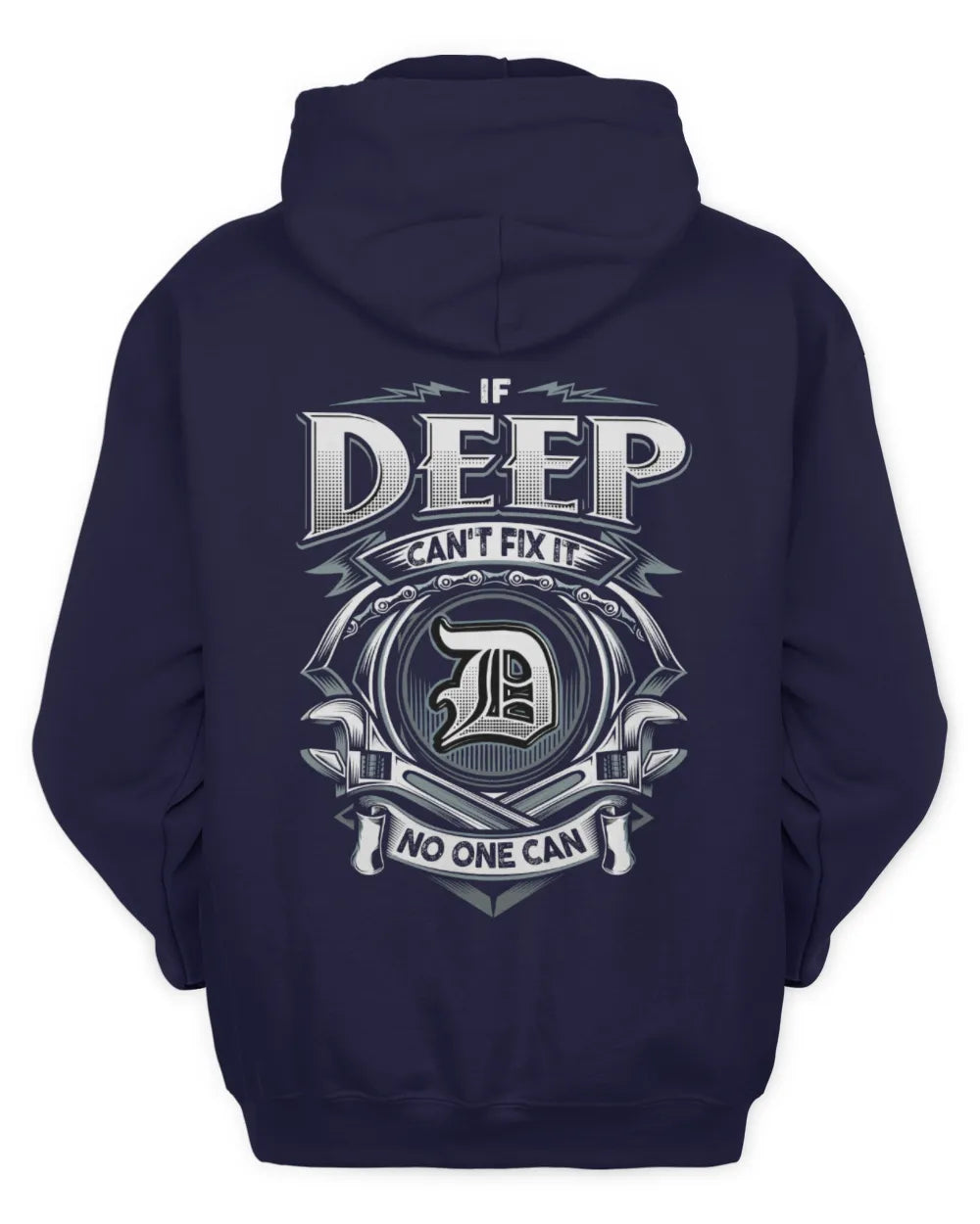 DEEP AP81-K4-626 - Personalized Ahmed Quote Apparel “If Ahmed Can't Fix It, No One Can” - Unisex Hoodie - Navy