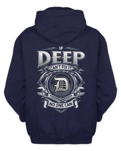 DEEP AP81-K4-626 - Personalized Ahmed Quote Apparel “If Ahmed Can't Fix It, No One Can” - Unisex Hoodie - Navy