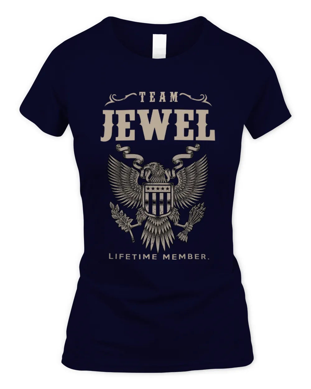 JEWEL TP06-K82 – Personalized Classic Style Apparel “Team NAME Lifetime Member” - Women's Standard T-Shirt - Navy