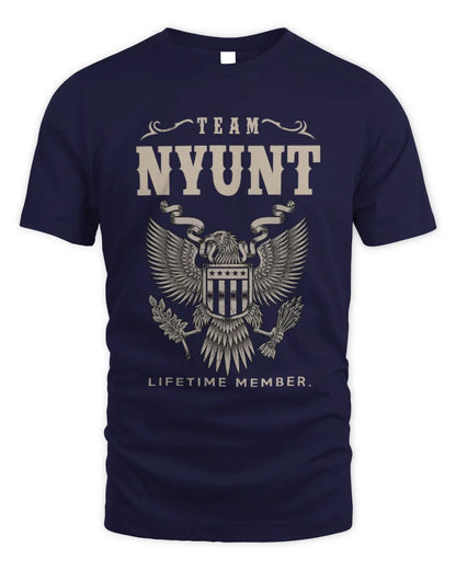 NYUNT TP06-K82 – Personalized Classic Style Apparel “Team NAME Lifetime Member” - Unisex Standard T-Shirt - Navy