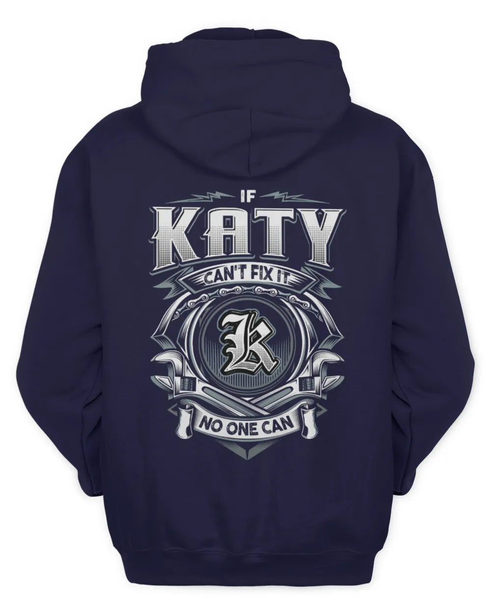 KATY AP81-K4-626 - Personalized Ahmed Quote Apparel “If Ahmed Can't Fix It, No One Can” - Unisex Hoodie - Navy