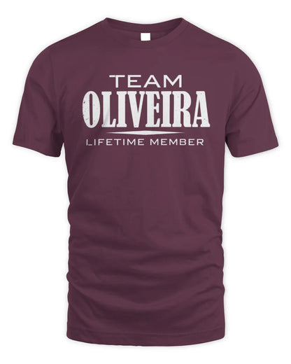 OLIVEIRA BL62-K4-128 - Personalized “Team NAME Lifetime Member” - Unisex Standard T-Shirt - Maroon