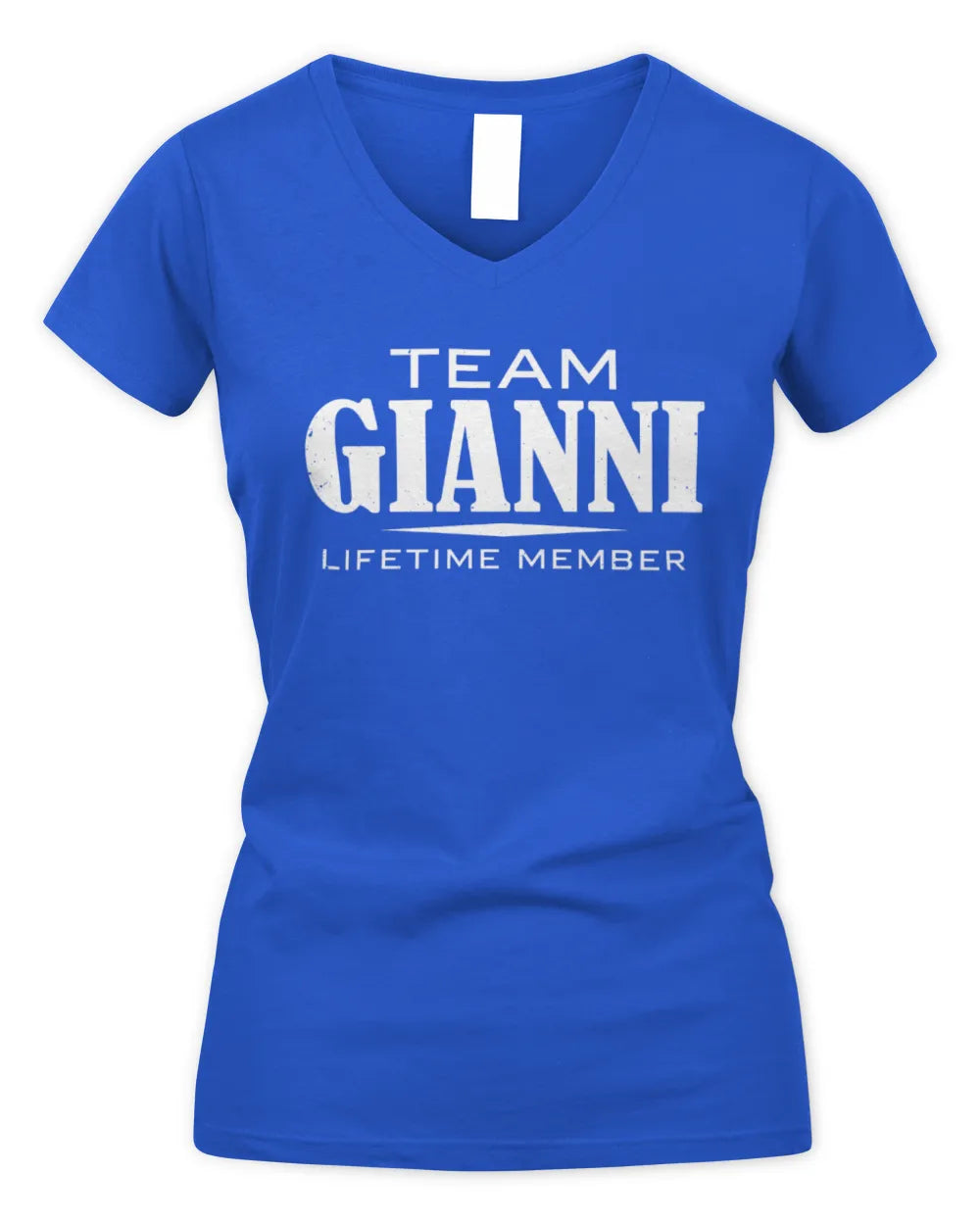 GIANNI BL62-K4-128 - Personalized “Team NAME Lifetime Member” - Women's V-Neck T-Shirt - Royal