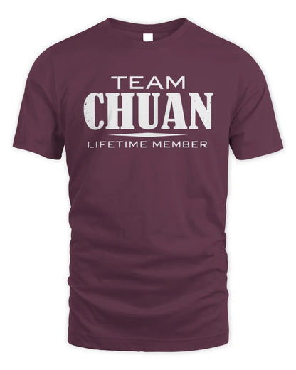 CHUAN BL62-K4-128 - Personalized “Team NAME Lifetime Member” - Unisex Standard T-Shirt - Maroon