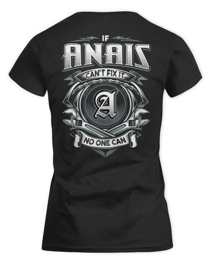 ANAIS AP81-K4-626 - Personalized Ahmed Quote Apparel “If Ahmed Can't Fix It, No One Can” - Women's Standard T-Shirt - Black