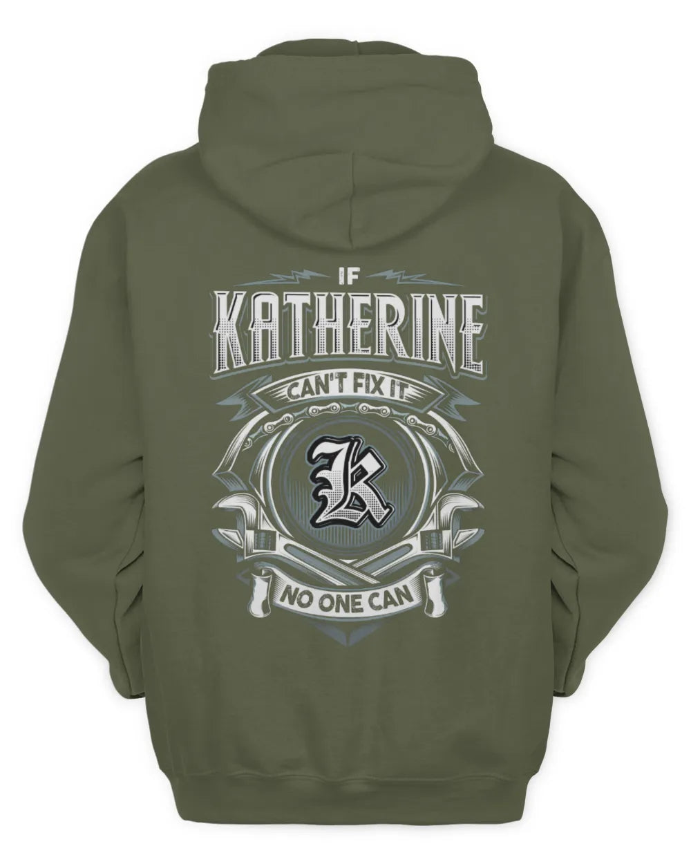 KATHERINE AP81-K4-626 - Personalized Ahmed Quote Apparel “If Ahmed Can't Fix It, No One Can” - Unisex Hoodie - Military Green