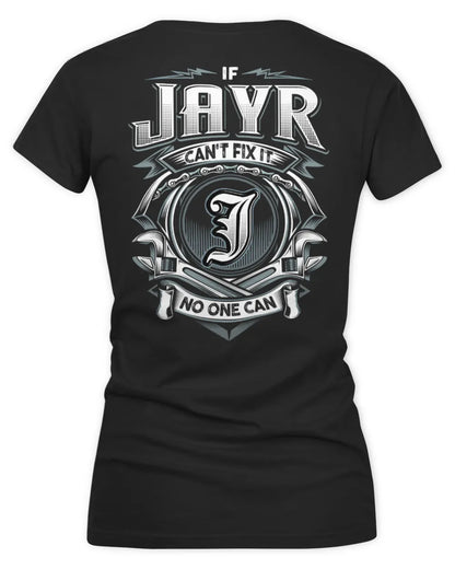 JAYR AP81-K4-626 - Personalized Ahmed Quote Apparel “If Ahmed Can't Fix It, No One Can” - Women's V-Neck T-Shirt - Black