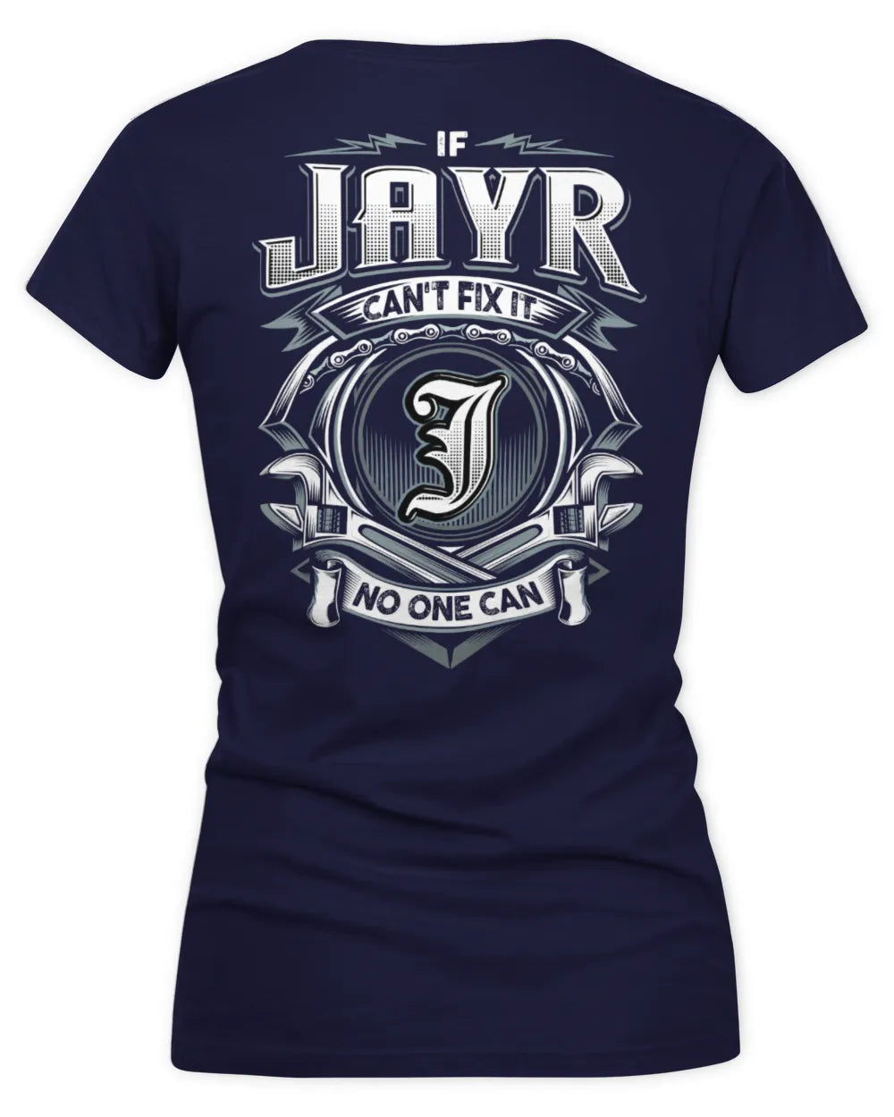 JAYR AP81-K4-626 - Personalized Ahmed Quote Apparel “If Ahmed Can't Fix It, No One Can” - Women's V-Neck T-Shirt - Navy
