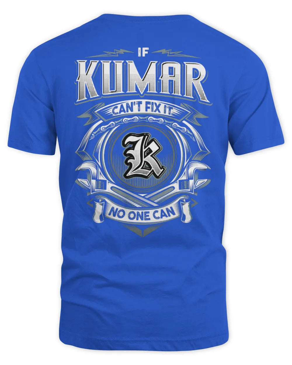 KUMAR AP81-K4-626 - Personalized Ahmed Quote Apparel “If Ahmed Can't Fix It, No One Can” - Unisex Standard T-Shirt - Royal
