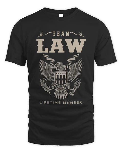 LAW TP06-K82 – Personalized Classic Style Apparel “Team NAME Lifetime Member” - Unisex Standard T-Shirt - Black