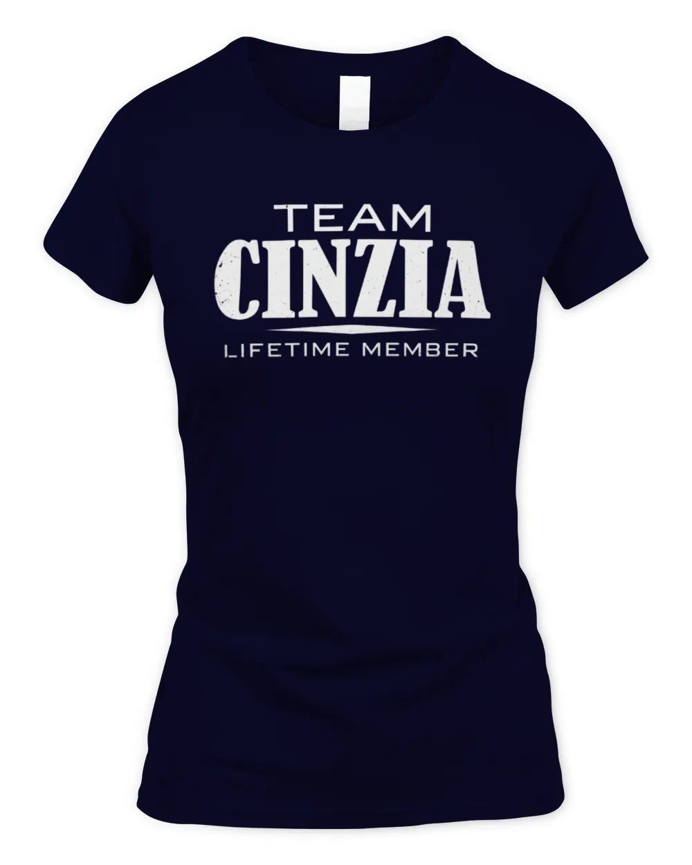 CINZIA BL62-K4-128 - Personalized “Team NAME Lifetime Member” - Women's Standard T-Shirt - Navy