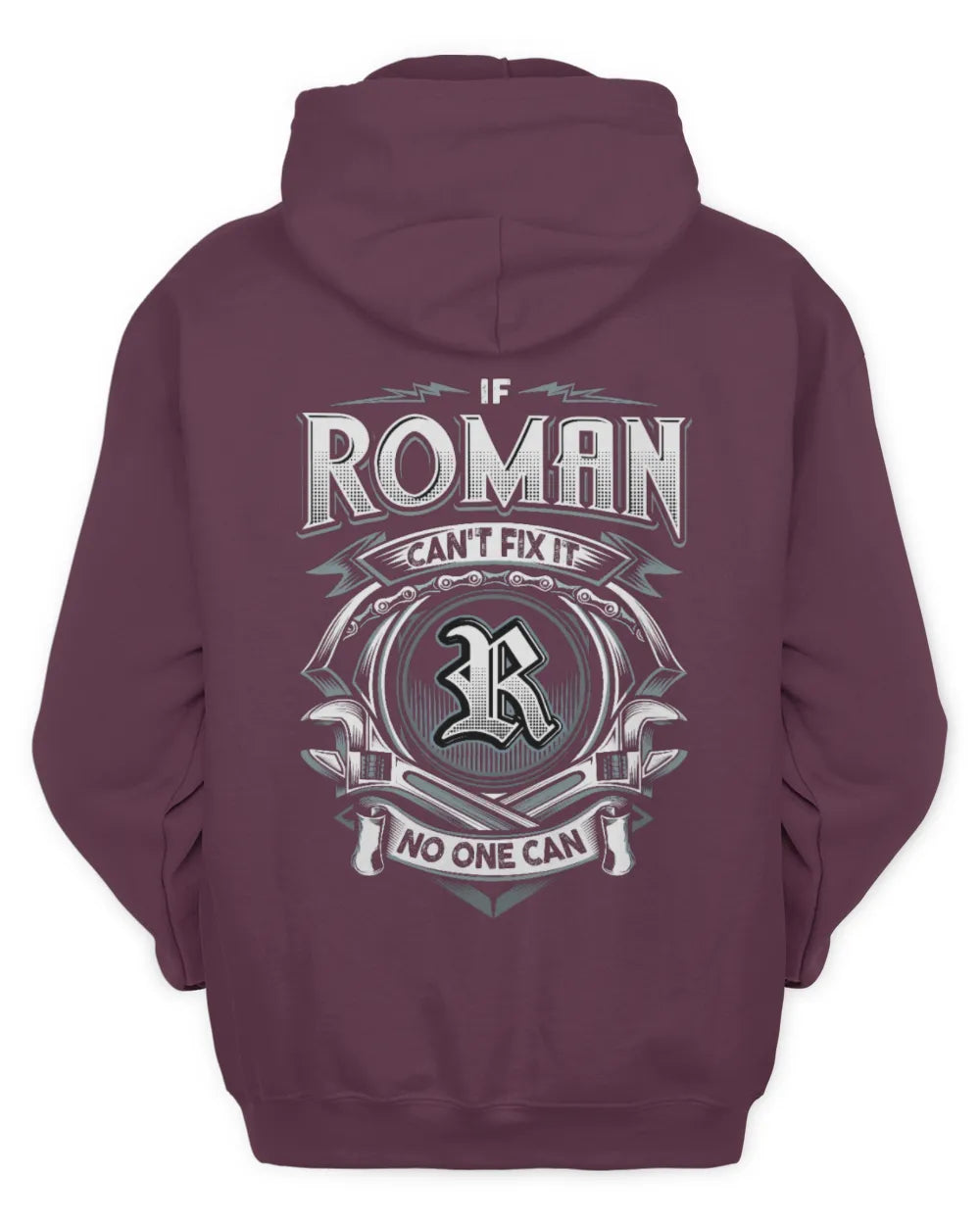 ROMAN AP81-K4-626 - Personalized Ahmed Quote Apparel “If Ahmed Can't Fix It, No One Can” - Unisex Hoodie - Maroon