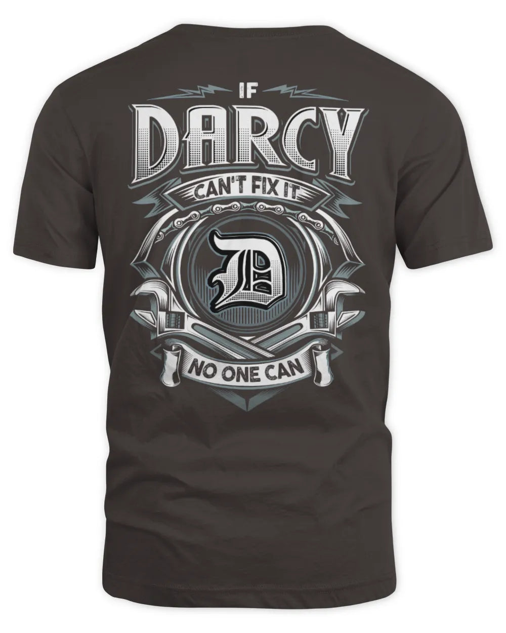 DARCY AP81-K4-626 - Personalized Ahmed Quote Apparel “If Ahmed Can't Fix It, No One Can” - Unisex Standard T-Shirt - Dark Chocolate